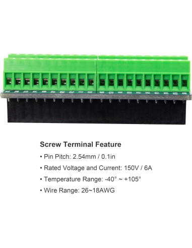 Placa de Conexión GPIO 40 Pines naughtystarts para Raspberry Pi