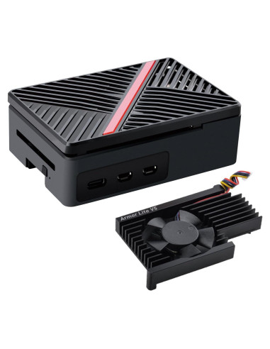 Caja GeeekPi para Raspberry Pi 5 con Ventilador Armor Lite V5