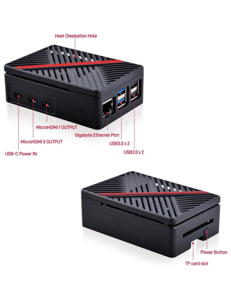 Caja GeeekPi para Raspberry Pi 5 con Ventilador Armor Lite V5