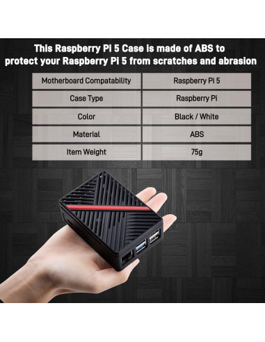 Caja GeeekPi para Raspberry Pi 5 con Ventilador Armor Lite V5