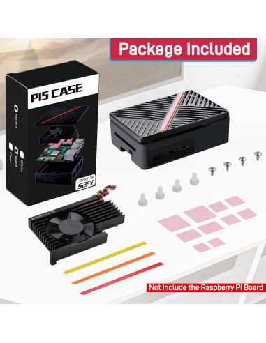 Caja GeeekPi para Raspberry Pi 5 con Ventilador Armor Lite V5