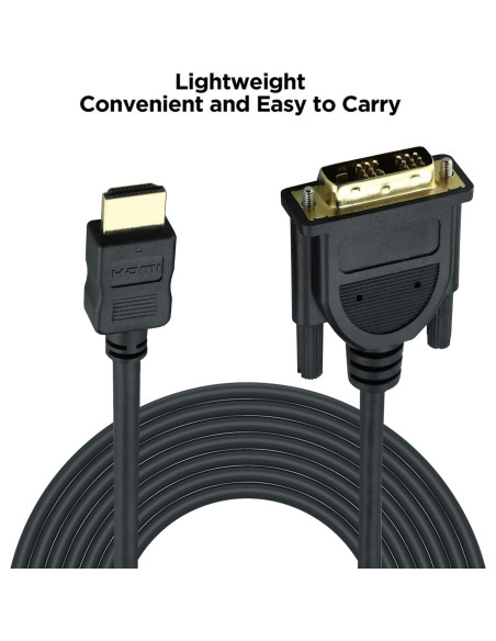 Cable HDMI a DVI Rulykar 2.0M Alta Velocidad 1080P