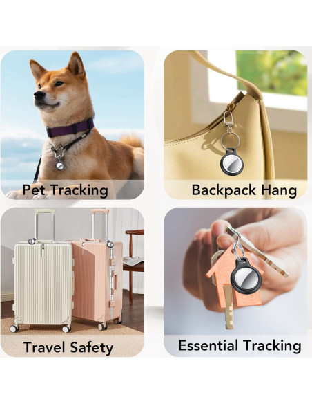 Etiquetas de Rastreo Bluetooth QCOQ - Paquete de 3, Negro