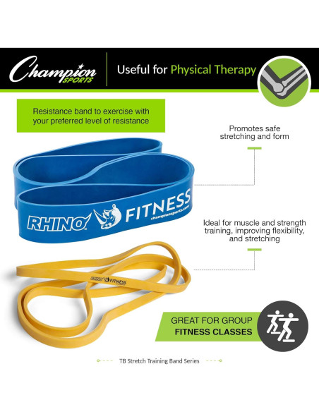Banda de Resistencia Champion Sports Azul Super Pesada 34-45 kg
