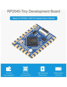 Placa RP2040-Tiny Waveshare, Microcontrolador Doble Núcleo 2