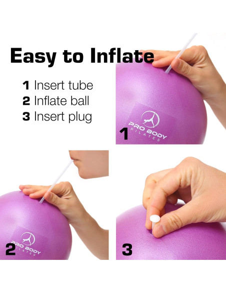 Pelota de Ejercicio ProBody Pilates 22.86 cm Rosa Anti-Explosión