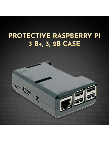 Carcasa Jet Black SB Components para Raspberry Pi 3 y 2