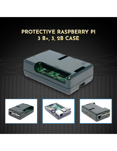 Carcasa Jet Black SB Components para Raspberry Pi 3 y 2
