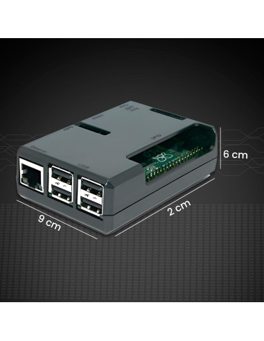 Carcasa Jet Black SB Components para Raspberry Pi 3 y 2