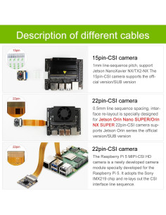Cámara Yahboom IMX219 HD 8MP 120 FOV para Jetson Nano 2