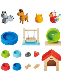 Conjunto de Mascotas de Madera Hape Family Pets 2 2