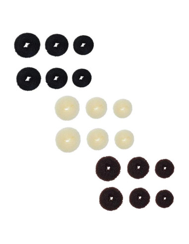 Juego de 18 Fabricantes de Moño de Dona SZMWL - 3 Tamaños