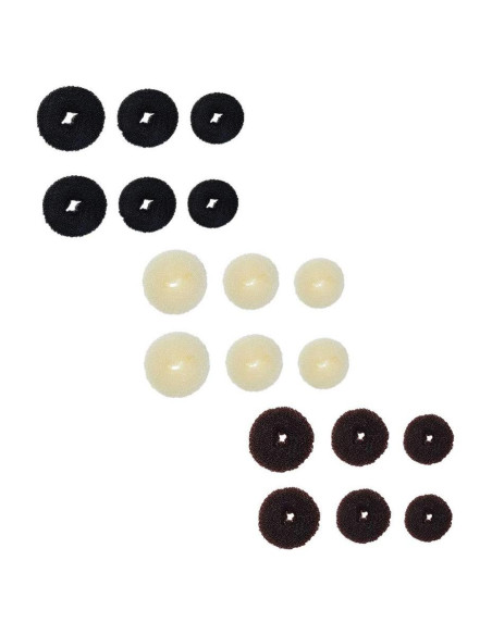 Juego de 18 Fabricantes de Moño de Dona SZMWL - 3 Tamaños