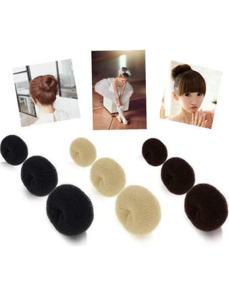 Juego de 18 Fabricantes de Moño de Dona SZMWL - 3 Tamaños