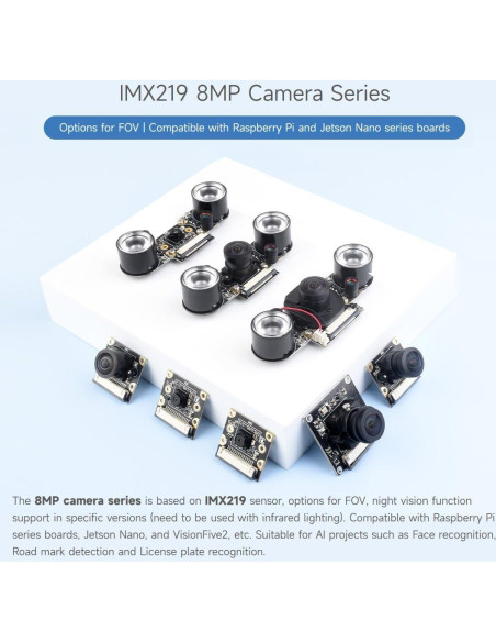Cámara IMX219-160 Waveshare 8MP 160 FOV para Raspberry Pi 5