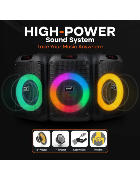 Altavoz Bluetooth Pyle PPHP8496BG 100W con Bolsa de Transporte
