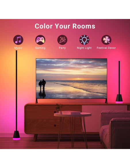 Lámpara de Pie RGB Inteligente KPEPIX - LED 1600 Lúmenes