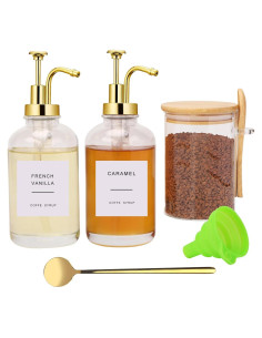 Set de Dispensadores de Jarabe para Bar de Café - 2 Pcs 500 ml