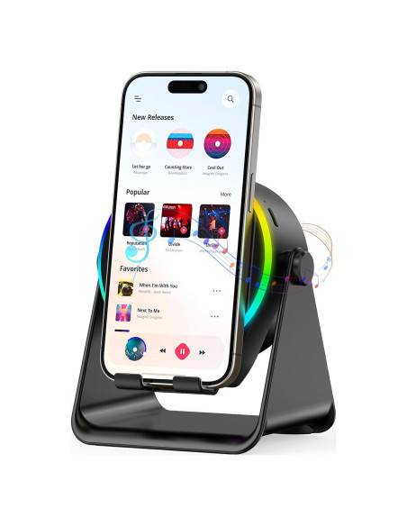 Altavoz Inalámbrico GIM 4 en 1 con Luz RGB y Soporte Ajustable