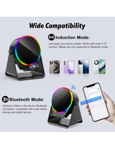 Altavoz Inalámbrico GIM 4 en 1 con Luz RGB y Soporte Ajustable