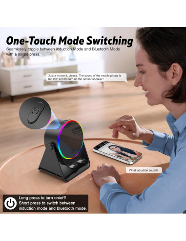 Altavoz Inalámbrico GIM 4 en 1 con Luz RGB y Soporte Ajustable