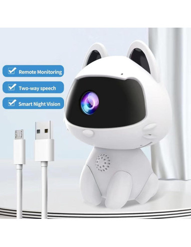 Cámara de Monitoreo Remota WALFRONT K9 1MP Detección Movimiento