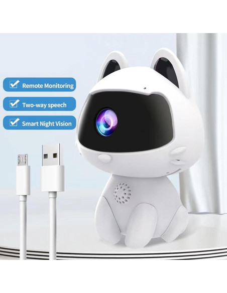 Cámara de Monitoreo Remota WALFRONT K9 1MP Detección Movimiento