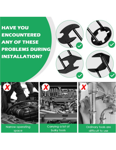 Juego de Llave de Lavabo Multifuncional Zieuyend 2 Piezas