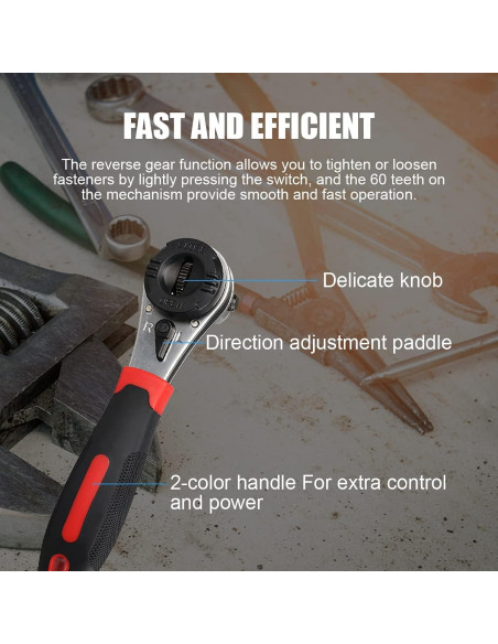 Kit Llave de Carraca Ajustable CMTOOL 6-22mm Mango Antideslizante