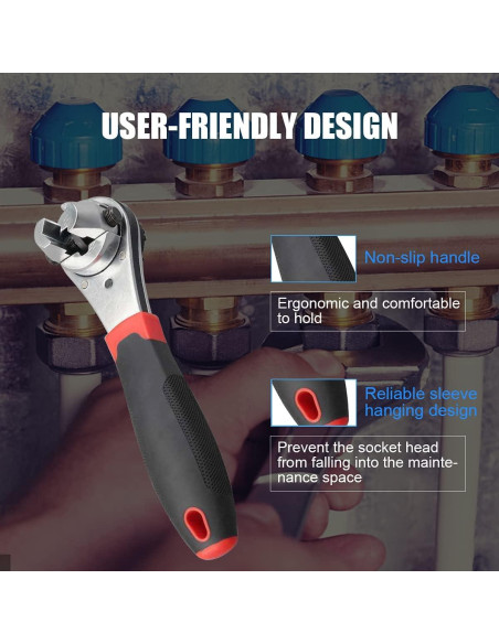 Kit Llave de Carraca Ajustable CMTOOL 6-22mm Mango Antideslizante