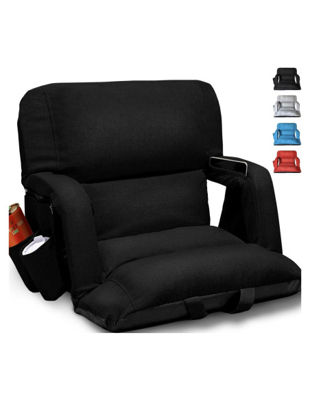 Sillas de Gradas Anchas y Reclinables yeyeeyyee - 57.15 cm Negro