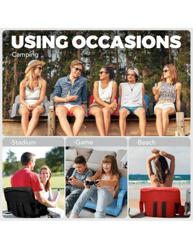 Sillas de Gradas Anchas y Reclinables yeyeeyyee - 57.15 cm Negro