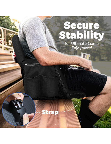 Sillas de Gradas Anchas y Reclinables yeyeeyyee - 57.15 cm Negro