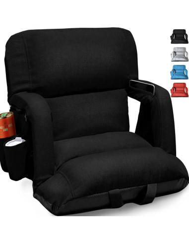 Sillas de Gradas Anchas y Reclinables yeyeeyyee - 57.15 cm Negro