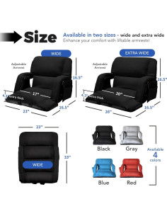 Sillas de Graderío Acolchadas y Ajustables yeyeeyyee - 57.15 cm 2