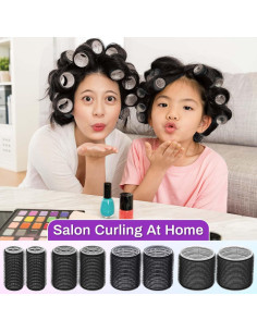 Juego de Rulos para Cabello Selizo - 50 Piezas con Clips y Peine 2
