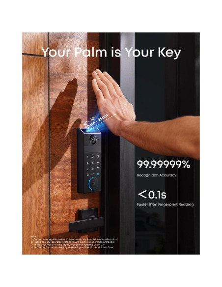 Cerradura Inteligente eufy FamiLock S3 con Video y Vena de Palma