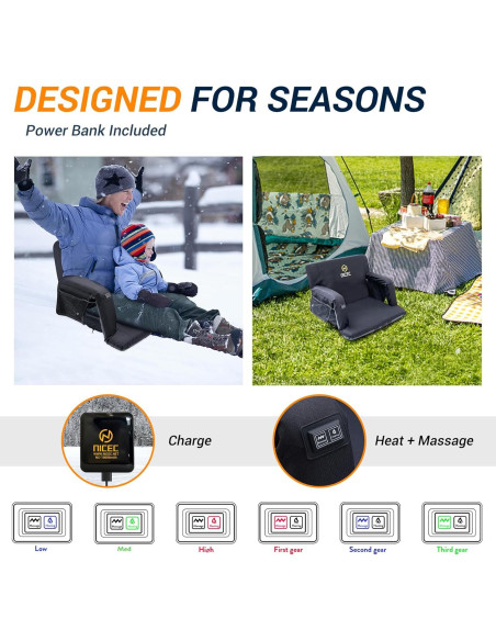 Asiento de Estadio Calentable Nice C NC-STAMASSHEAT-1111