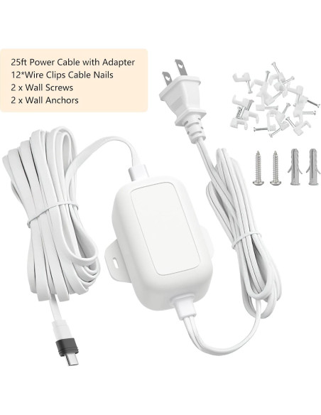 Cable de Alimentación 7.5m para Eufy SoloCam y EufyCam