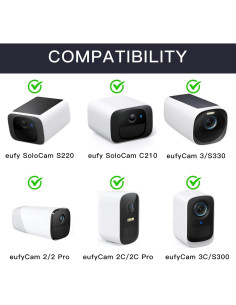 Soporte de canalón Wochel para cámaras Eufy - 2 unidades 2