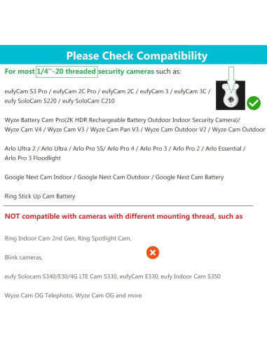 Soporte para cámara de seguridad OkeMeeo para eufyCam y Arlo
