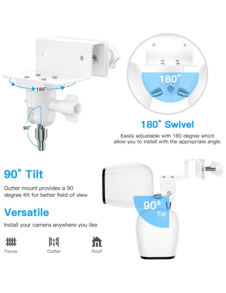 Soporte para cámara de seguridad OkeMeeo para eufyCam y Arlo