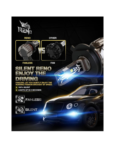 Bombillas de Luz de Niebla H4 RENO 9003, Paquete de 2