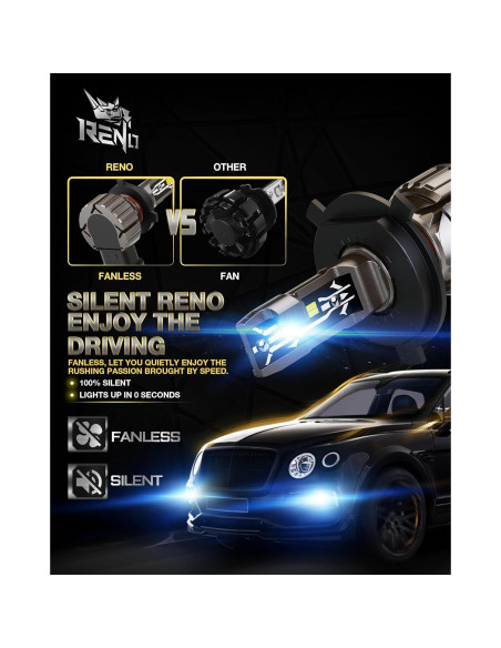 Bombillas de Luz de Niebla H4 RENO 9003, Paquete de 2