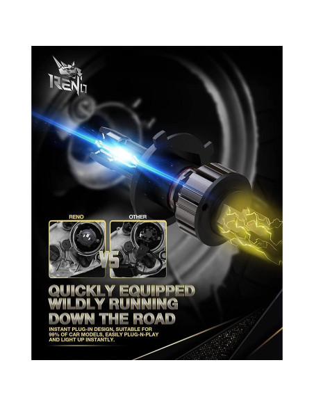 Bombillas de Luz de Niebla H4 RENO 9003, Paquete de 2