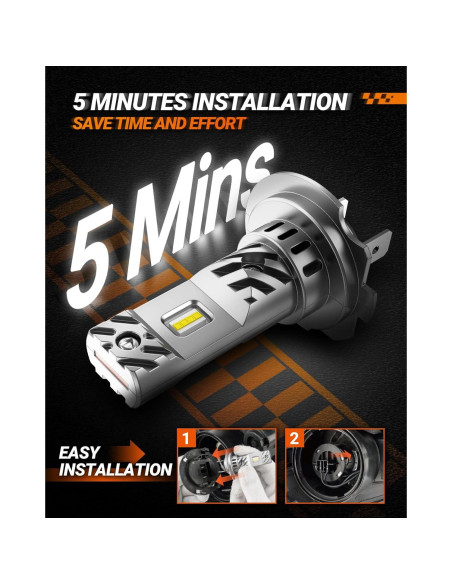 Bombillas de Niebla SEALIGHT S6 H7 33000LM 60000h Luz Blanca