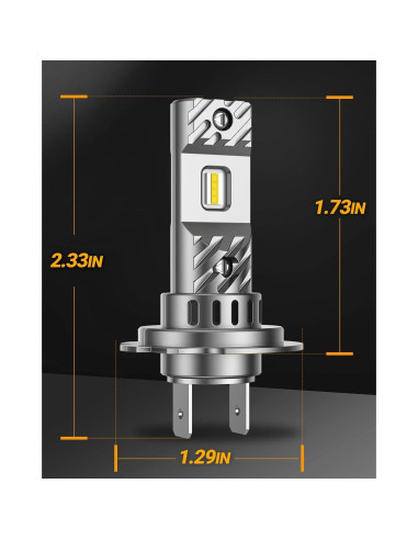 Bombillas de Niebla SEALIGHT S6 H7 33000LM 60000h Luz Blanca