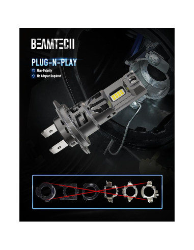 Bombillas H7 BEAMTECH G-XPower 6500K Luz Blanca 2 Unidades