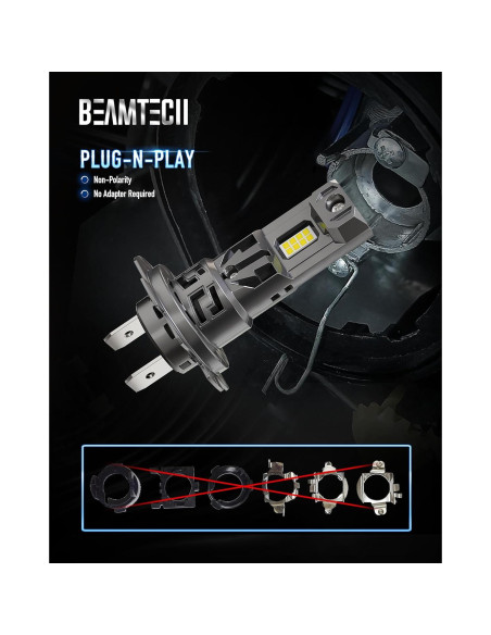 Bombillas H7 BEAMTECH G-XPower 6500K Luz Blanca 2 Unidades