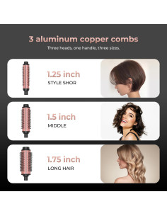 Set de Cepillo Térmico Yitrust 3 en 1 con Pantalla LCD 2